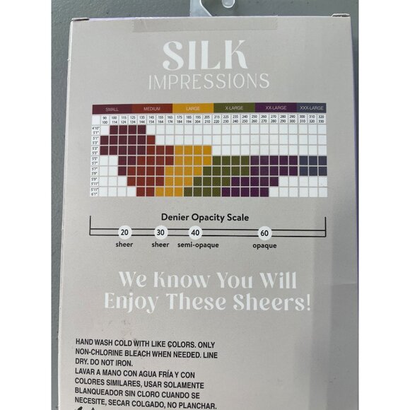 Silk Impressions Sheer Stockings Size Small High Rise Ultra Fine Cocoa 2Pair NEW - Picture 6 of 7